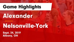 Alexander  vs Nelsonville-York  Game Highlights - Sept. 24, 2019