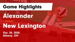 Alexander  vs New Lexington  Game Highlights - Oct. 28, 2020