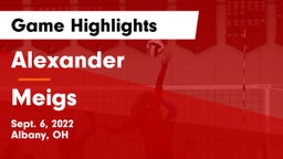 Alexander  vs Meigs  Game Highlights - Sept. 6, 2022