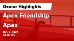 Apex Friendship  vs Apex  Game Highlights - Oct. 6, 2022
