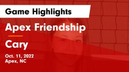 Apex Friendship  vs Cary  Game Highlights - Oct. 11, 2022