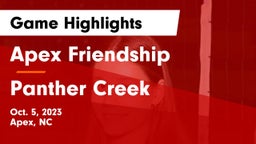 Apex Friendship  vs Panther Creek  Game Highlights - Oct. 5, 2023