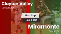 Matchup: Clayton Valley High vs. Miramonte  2017