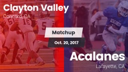 Matchup: Clayton Valley High vs. Acalanes  2017