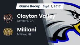 Recap: Clayton Valley  vs. Mililani  2017