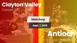 Matchup: Clayton Valley High vs. Antioch  2018