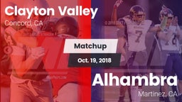 Matchup: Clayton Valley High vs. Alhambra  2018