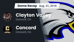 Recap: Clayton Valley  vs. Concord  2018