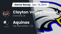 Recap: Clayton Valley Charter  vs. Aquinas   2019