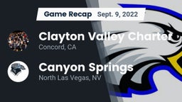 Recap: Clayton Valley Charter  vs. Canyon Springs  2022