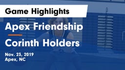 Apex Friendship  vs Corinth Holders  Game Highlights - Nov. 23, 2019