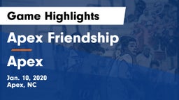 Apex Friendship  vs Apex  Game Highlights - Jan. 10, 2020