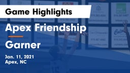Apex Friendship  vs Garner  Game Highlights - Jan. 11, 2021