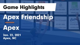 Apex Friendship  vs Apex  Game Highlights - Jan. 22, 2021