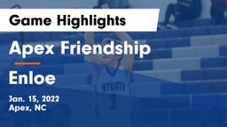 Apex Friendship  vs Enloe  Game Highlights - Jan. 15, 2022