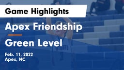 Apex Friendship  vs Green Level  Game Highlights - Feb. 11, 2022
