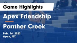 Apex Friendship  vs Panther Creek  Game Highlights - Feb. 26, 2022