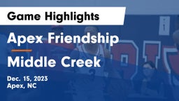 Apex Friendship  vs Middle Creek  Game Highlights - Dec. 15, 2023