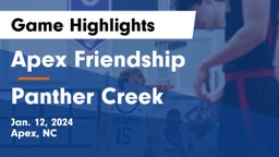 Apex Friendship  vs Panther Creek  Game Highlights - Jan. 12, 2024