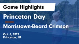 Princeton Day  vs Morristown-Beard Crimson Game Highlights - Oct. 6, 2022