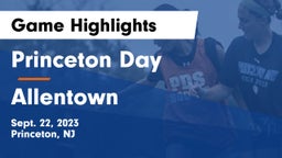 Princeton Day  vs Allentown Game Highlights - Sept. 22, 2023