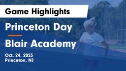 Princeton Day  vs Blair Academy Game Highlights - Oct. 24, 2023