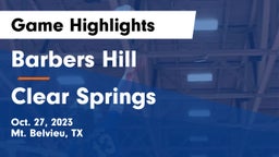 Barbers Hill  vs Clear Springs  Game Highlights - Oct. 27, 2023