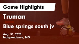 Truman  vs Blue springs south jv Game Highlights - Aug. 31, 2020