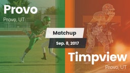Matchup: Provo  vs. Timpview  2017
