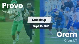 Matchup: Provo  vs. Orem  2017