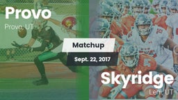 Matchup: Provo  vs. Skyridge  2017