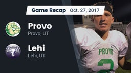 Recap: Provo  vs. Lehi  2017
