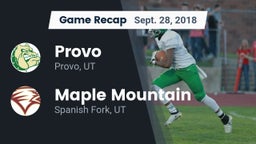 Recap: Provo  vs. Maple Mountain  2018