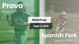 Matchup: Provo  vs. Spanish Fork  2019