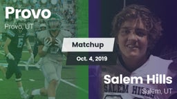 Matchup: Provo  vs. Salem Hills  2019