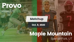 Matchup: Provo  vs. Maple Mountain  2020