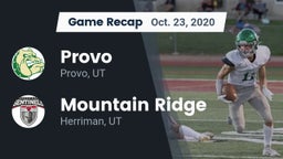 Recap: Provo  vs. Mountain Ridge  2020