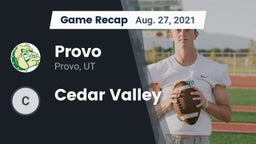 Recap: Provo  vs. Cedar Valley 2021