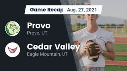 Recap: Provo  vs. Cedar Valley  2021