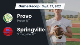 Recap: Provo  vs. Springville  2021