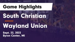 South Christian  vs Wayland Union  Game Highlights - Sept. 22, 2022