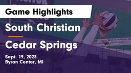 South Christian  vs Cedar Springs  Game Highlights - Sept. 19, 2023