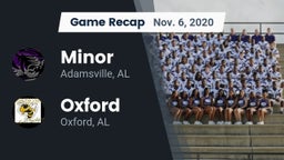 Recap: Minor  vs. Oxford  2020