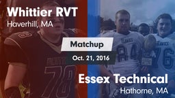 Matchup: Whittier RVT High vs. Essex Technical  2016