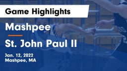 Mashpee  vs St. John Paul II  Game Highlights - Jan. 12, 2022