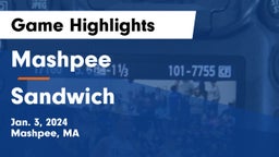 Mashpee  vs Sandwich  Game Highlights - Jan. 3, 2024