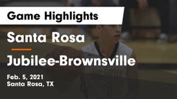 Santa Rosa  vs Jubilee-Brownsville Game Highlights - Feb. 5, 2021