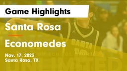 Santa Rosa  vs Economedes  Game Highlights - Nov. 17, 2023