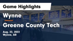 Wynne  vs Greene County Tech  Game Highlights - Aug. 22, 2022