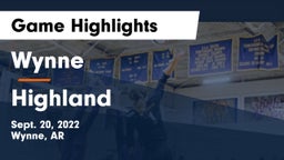 Wynne  vs Highland  Game Highlights - Sept. 20, 2022